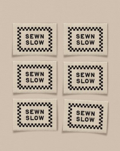 Sewn Slow Ivory Garment Labels