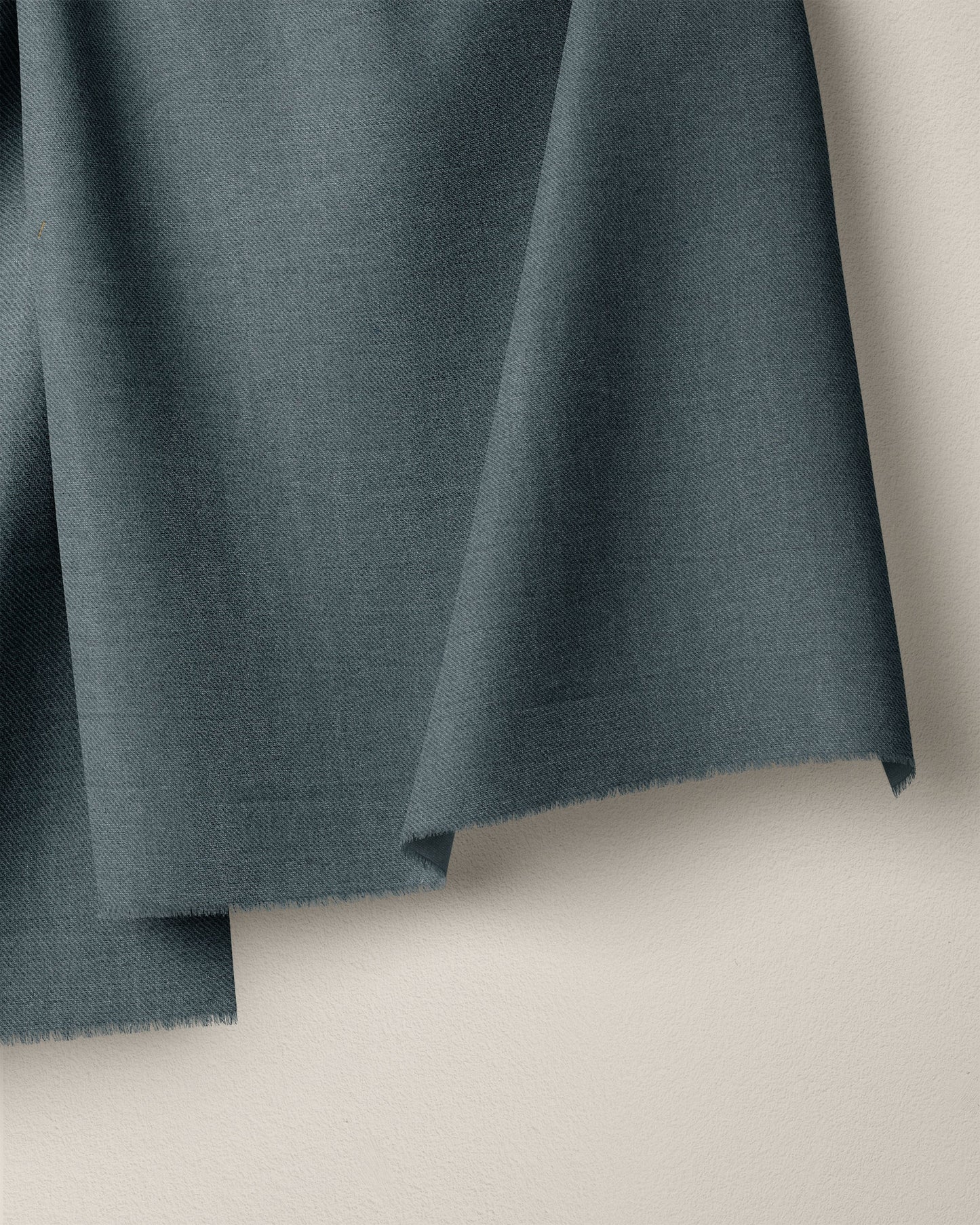 Smoke Blue Cotton Linen Twill