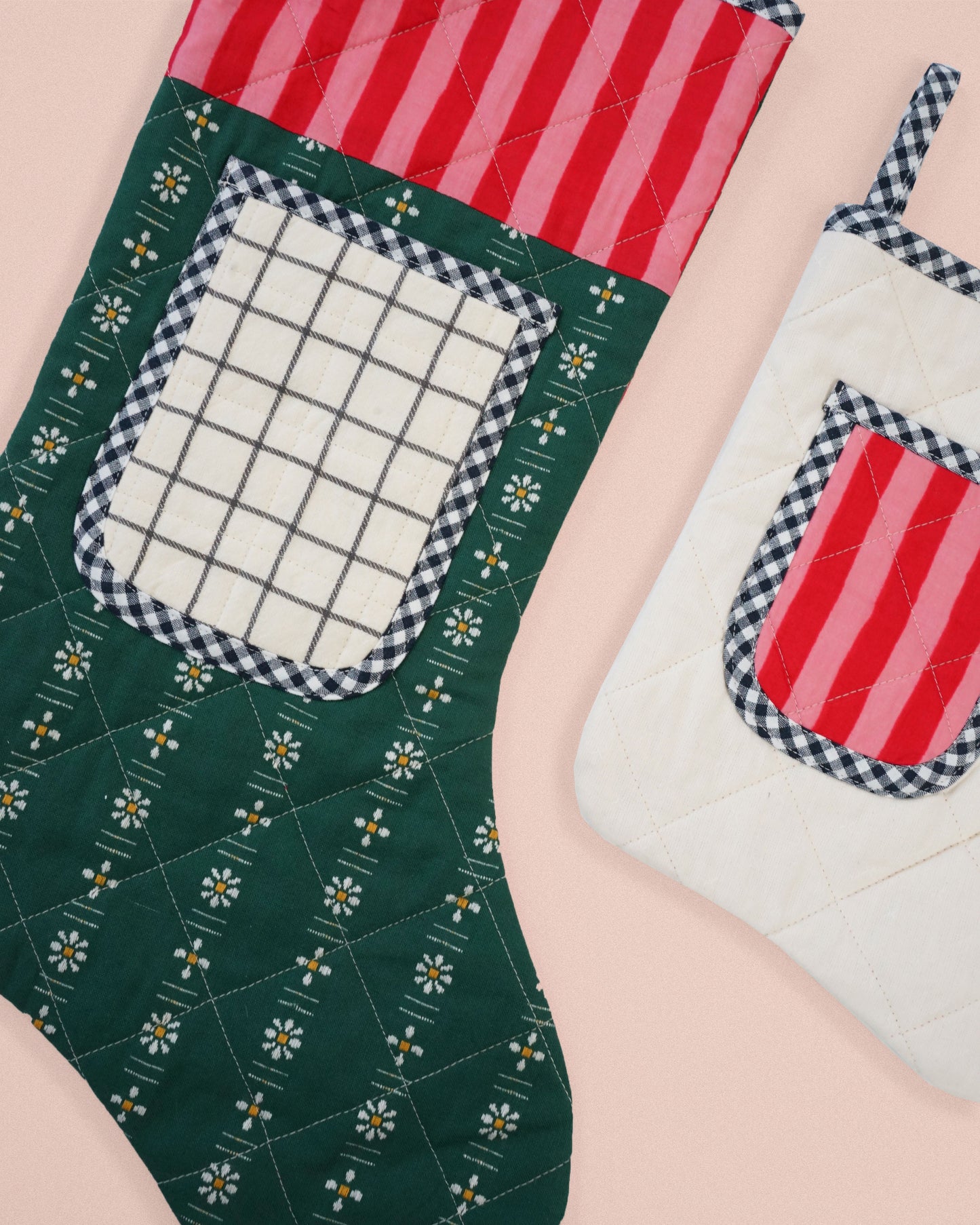 Quilted Pocket Stocking PDF Sewing Pattern