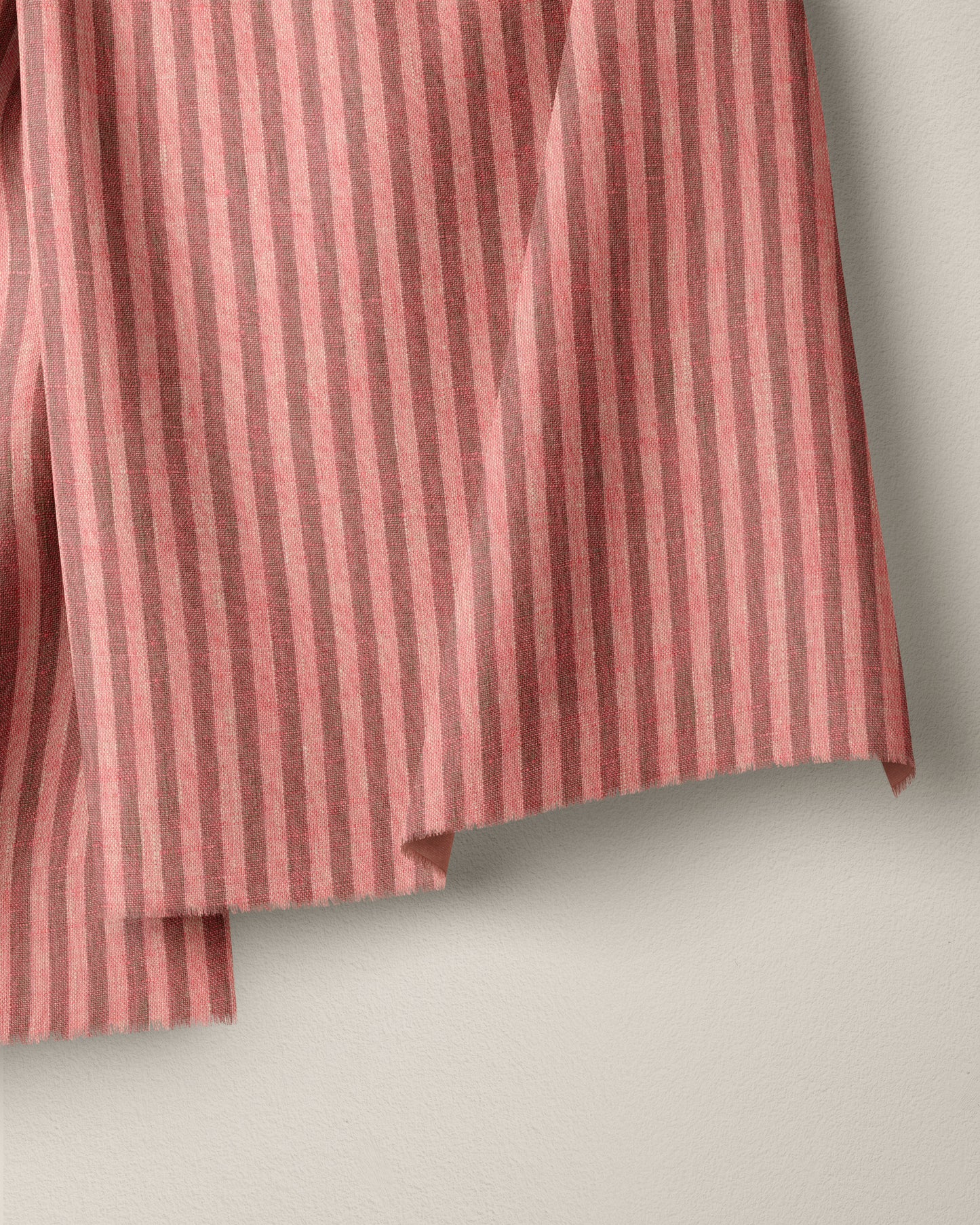 Strawberry Candy Stripe Washed Linen