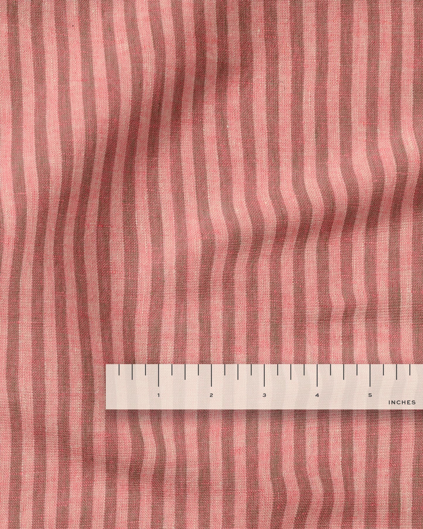 Strawberry Candy Stripe Washed Linen