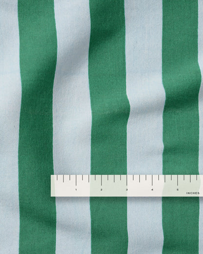 Emerald Stone Big Stripe Screen Print Cotton