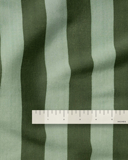 Eucalyptus Big Stripe Screen Print Cotton