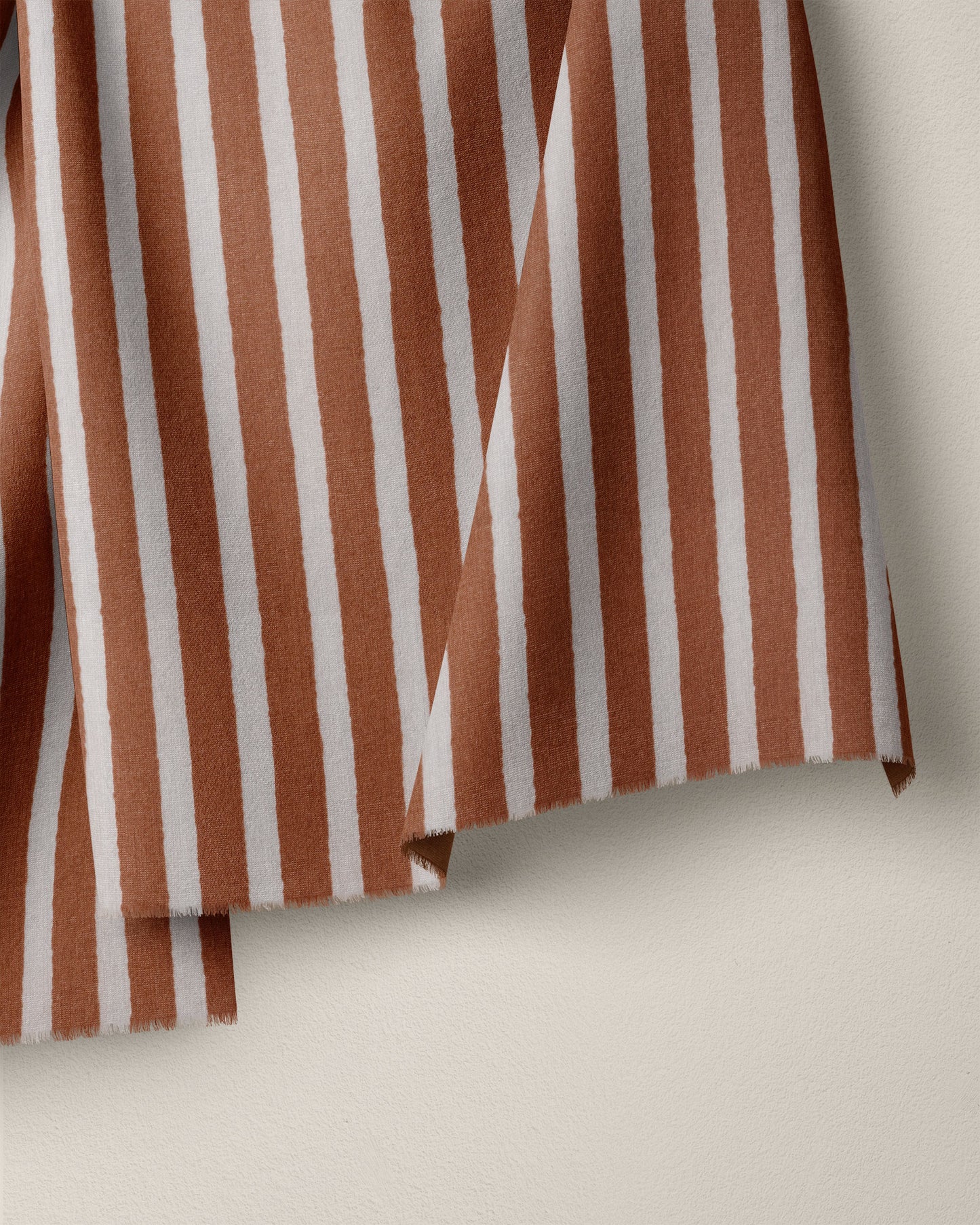 Brown and Gray Medium Stripe Screen Print Cotton