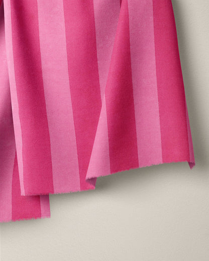 Pink Big Stripe Screen Print Cotton