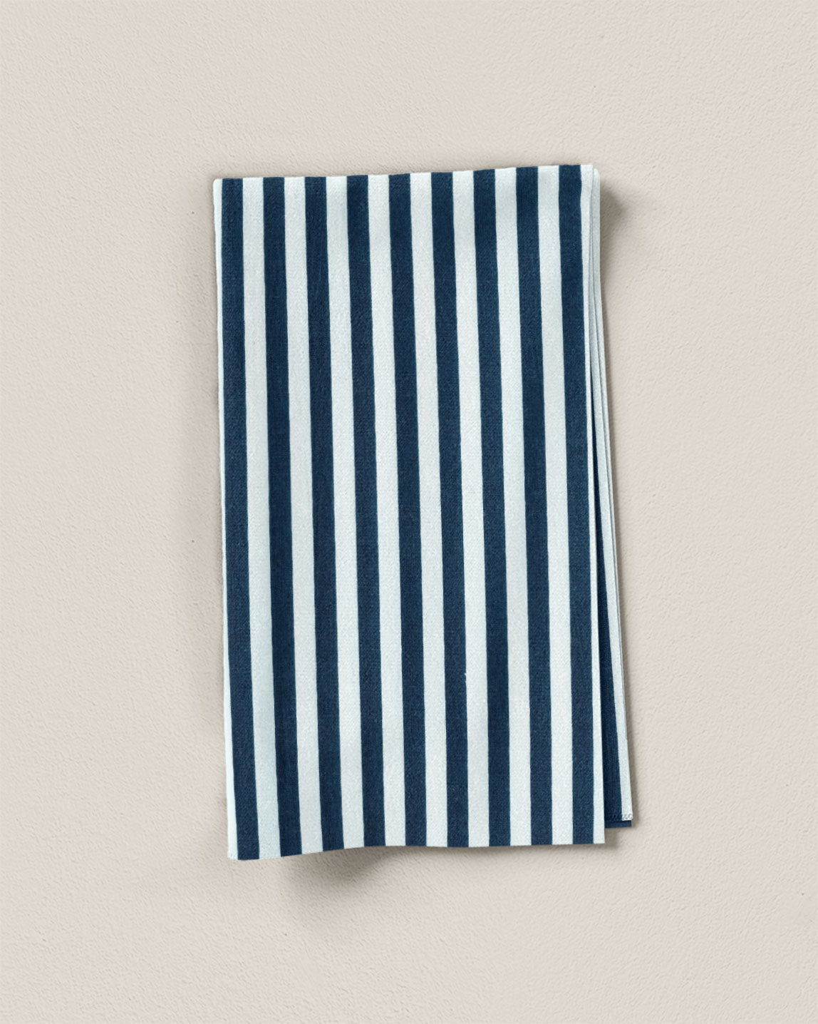 Sailor Navy Small Stripe Screen Print Cotton