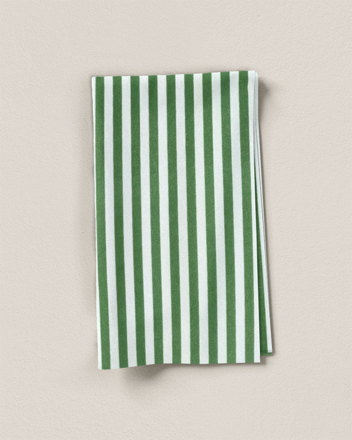 Winter Green Small Stripe Screen Print Cotton