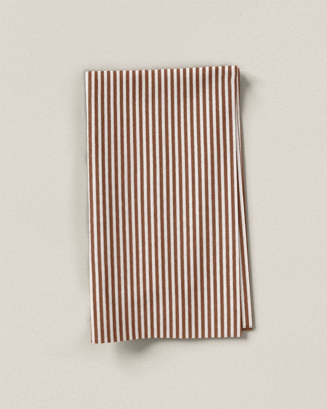 Brown Thin Stripe Screen Print Cotton