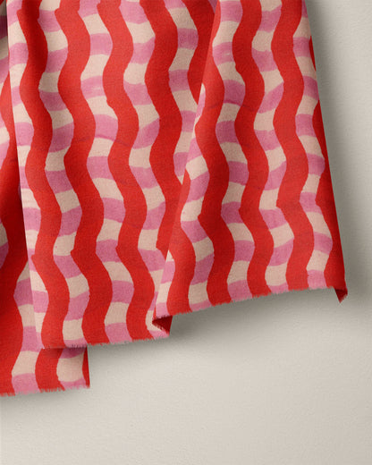 Sunburnt Strawberry Organic Cotton Block Print