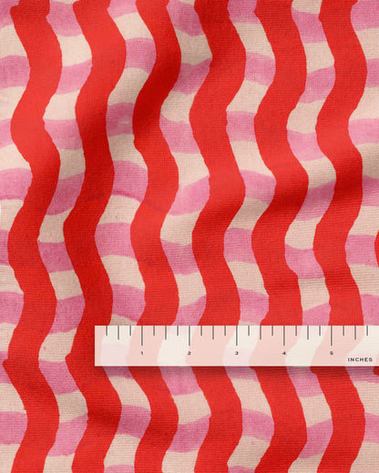 Sunburnt Strawberry Organic Cotton Block Print