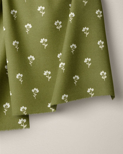 Sunlit Fern Organic Cotton Block Print