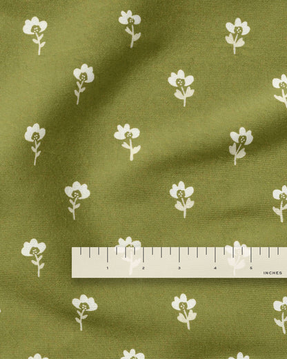 Sunlit Fern Organic Cotton Block Print