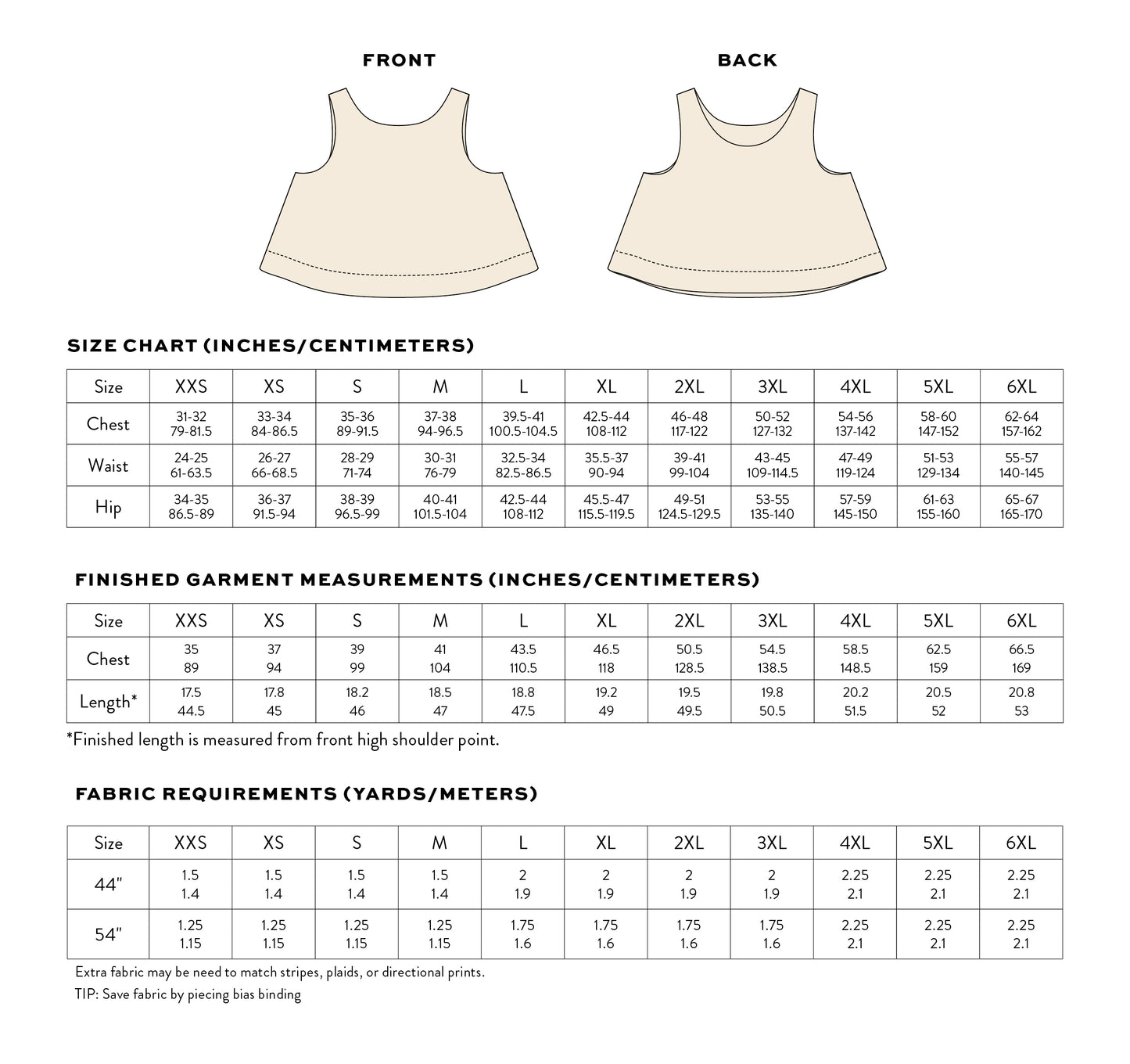 Sunny Side Tank PDF Sewing Pattern | Easy A-Line Tank Top