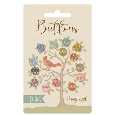 Tilda Poppy Seed Buttons 9 mm
