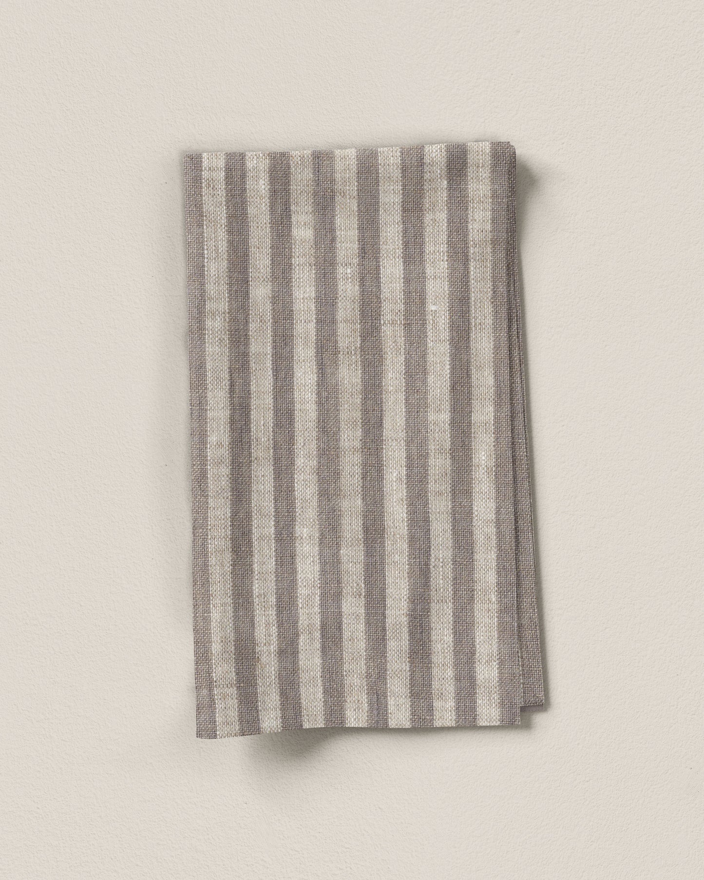 Biscuit Candy Stripe Washed Linen