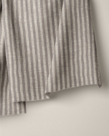 Biscuit Candy Stripe Washed Linen