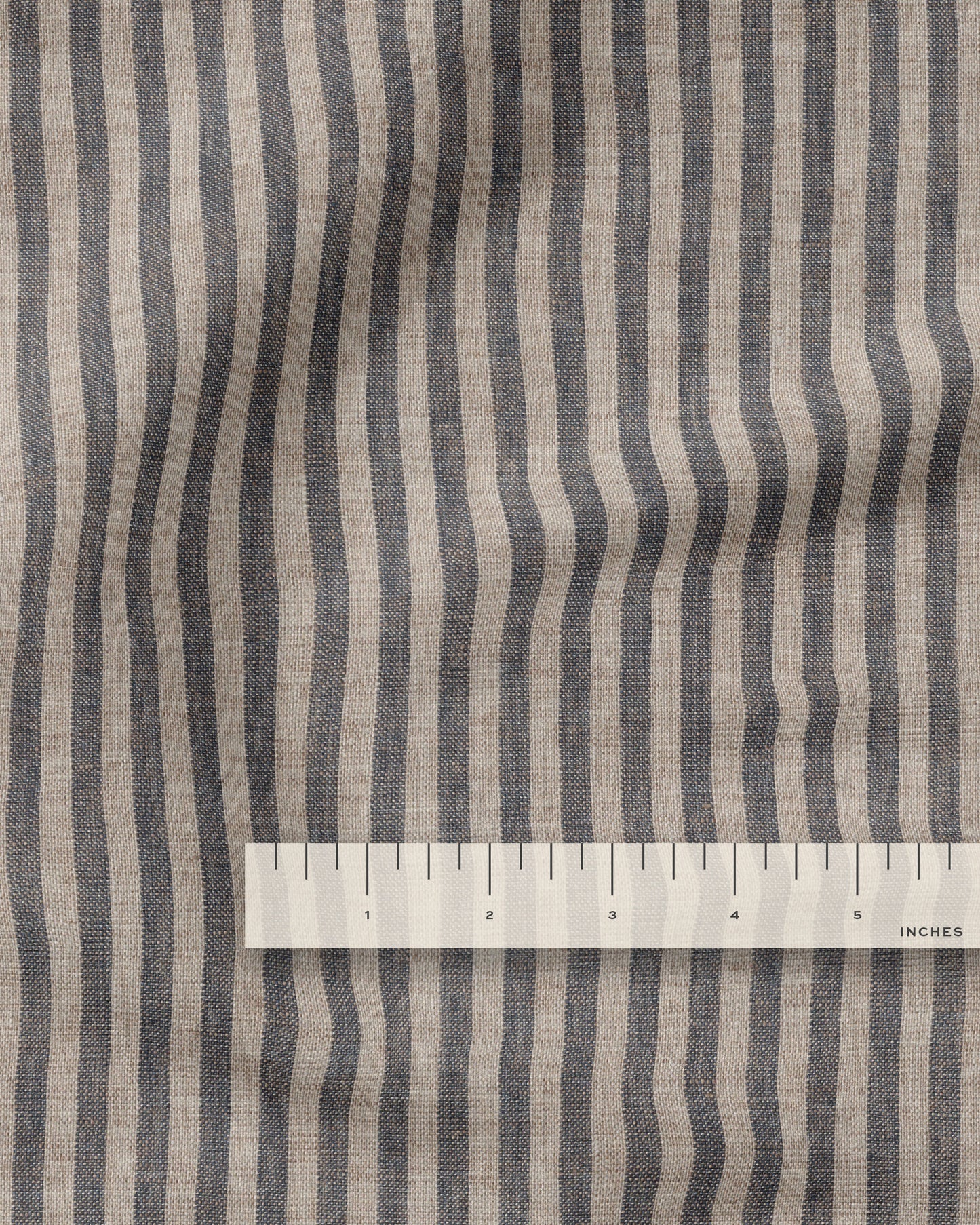 Toffee Candy Stripe Washed Linen