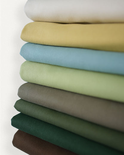 Olive Washed Cotton Twill