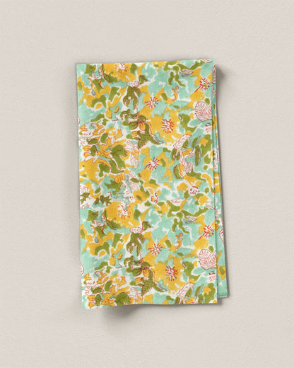 Watercolor Floral Block Print Cotton