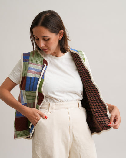 FREE Wavy Quilted Vest PDF Sewing Pattern