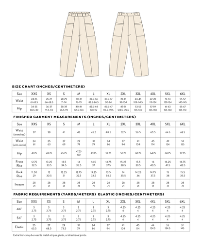 Weekend Chore Pants PDF Sewing Pattern