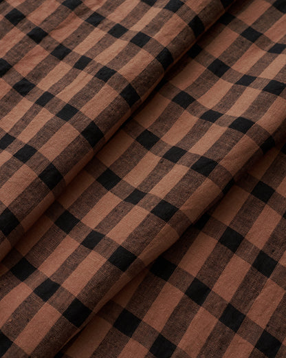 Acorn Elongated Gingham Washed Linen
