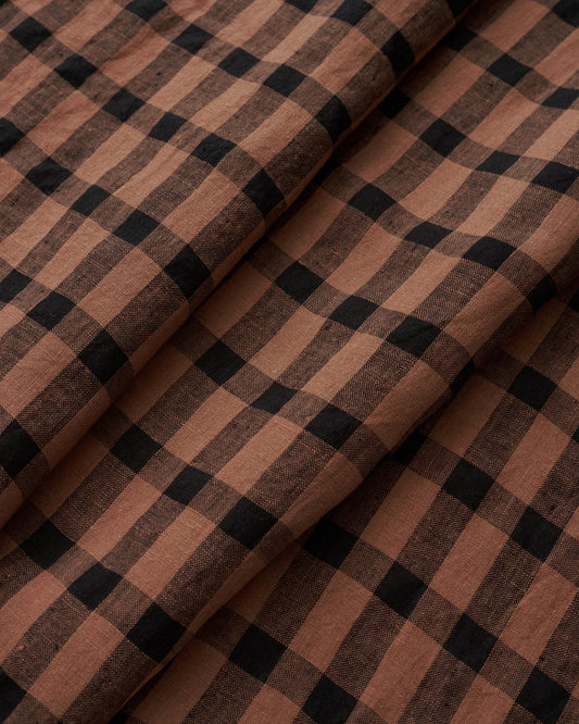 Acorn Elongated Gingham Washed Linen