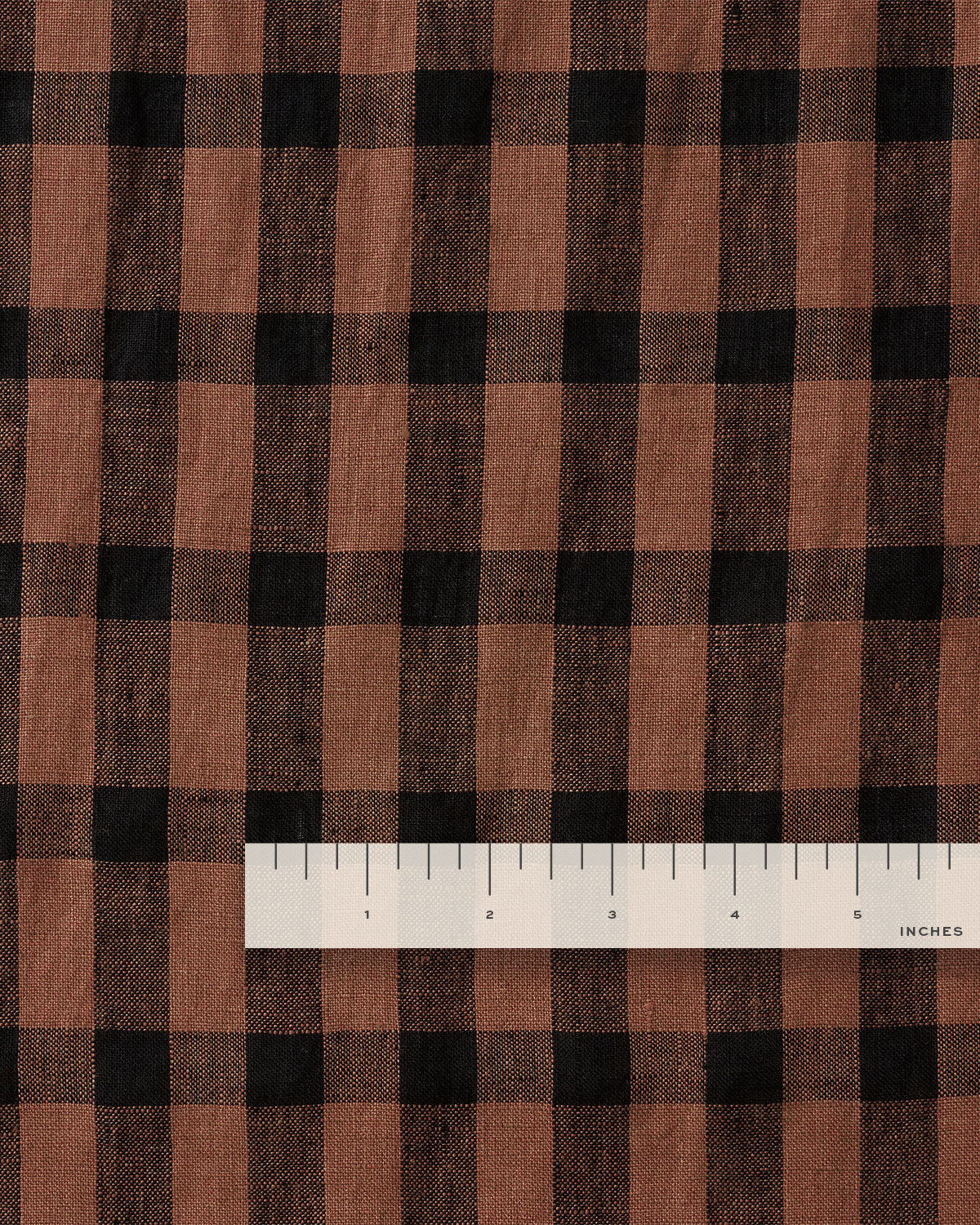 Acorn Elongated Gingham Washed Linen