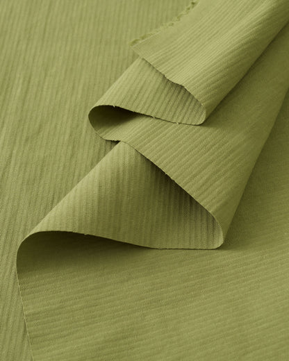 Aloe Hickory Tonal Stripe Cotton Twill