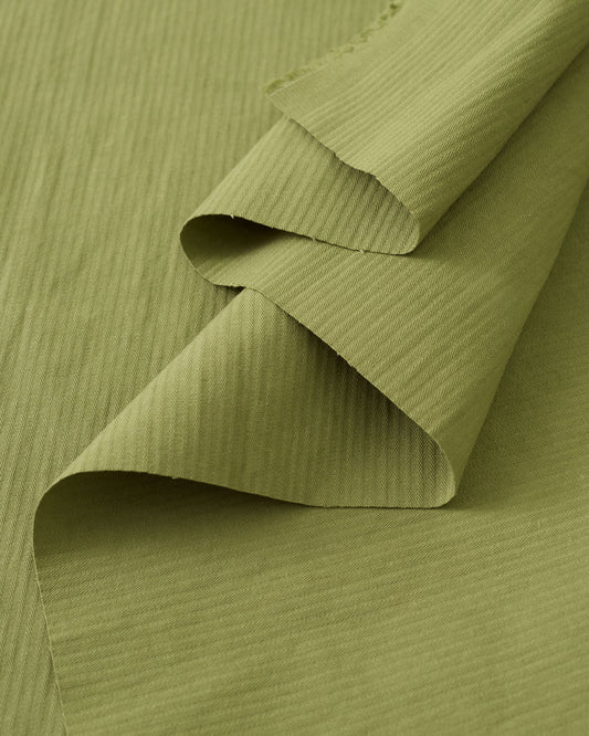 Aloe Hickory Tonal Stripe Cotton Twill