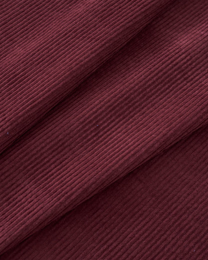 Relaxed 6 Wale Soft Washed Corduroy - Berry Plum