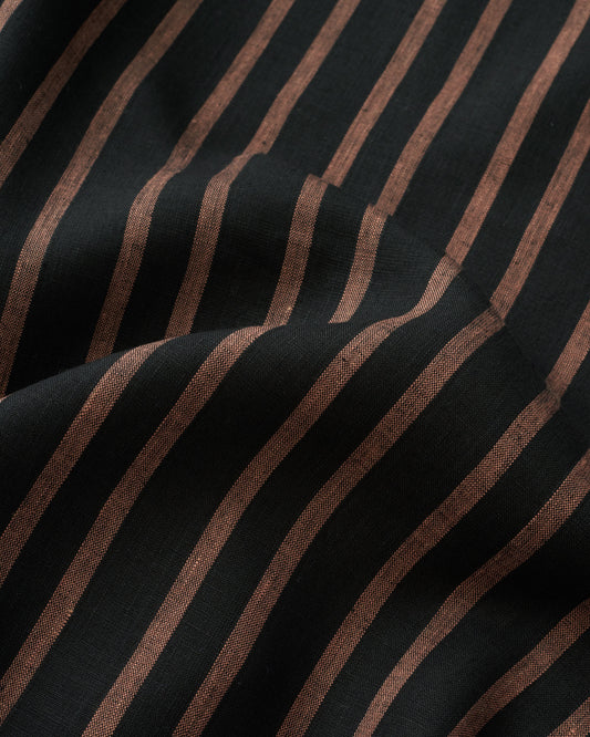 Black Home Stripe Washed Linen