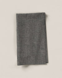 Tiny Black and Natural Gingham Linen