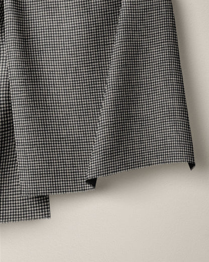 Tiny Black and Natural Gingham Linen