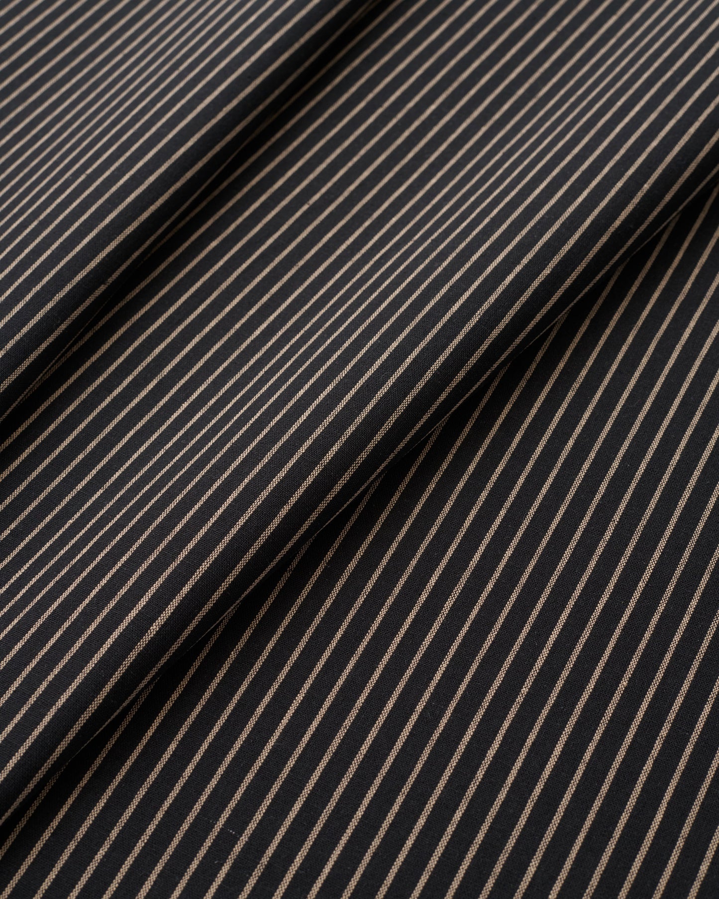 Black and Tan Stripe Linen Cotton