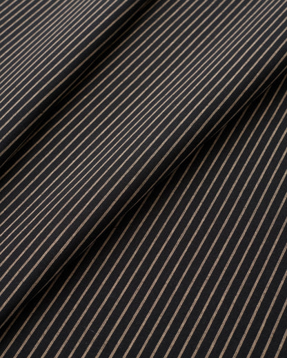 Black and Tan Stripe Linen Cotton