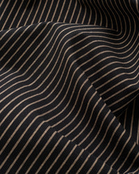 Black and Tan Stripe Linen Cotton