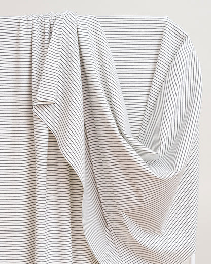 Black and White Baby Stripe Rib Knit