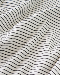 Black and White Baby Stripe Rib Knit
