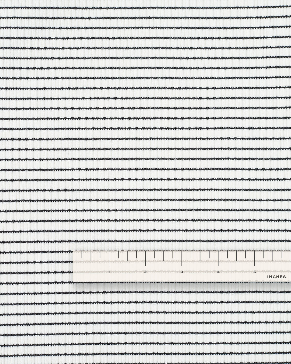 Black and White Baby Stripe Rib Knit