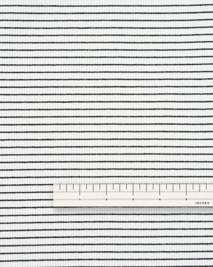 Black and White Baby Stripe Rib Knit
