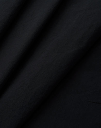 Black Luxury Tumbled Poplin