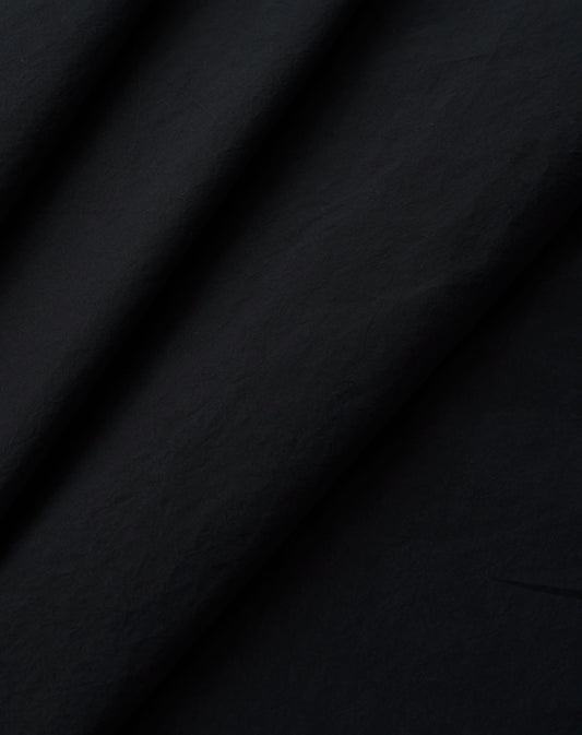 Black Luxury Tumbled Poplin