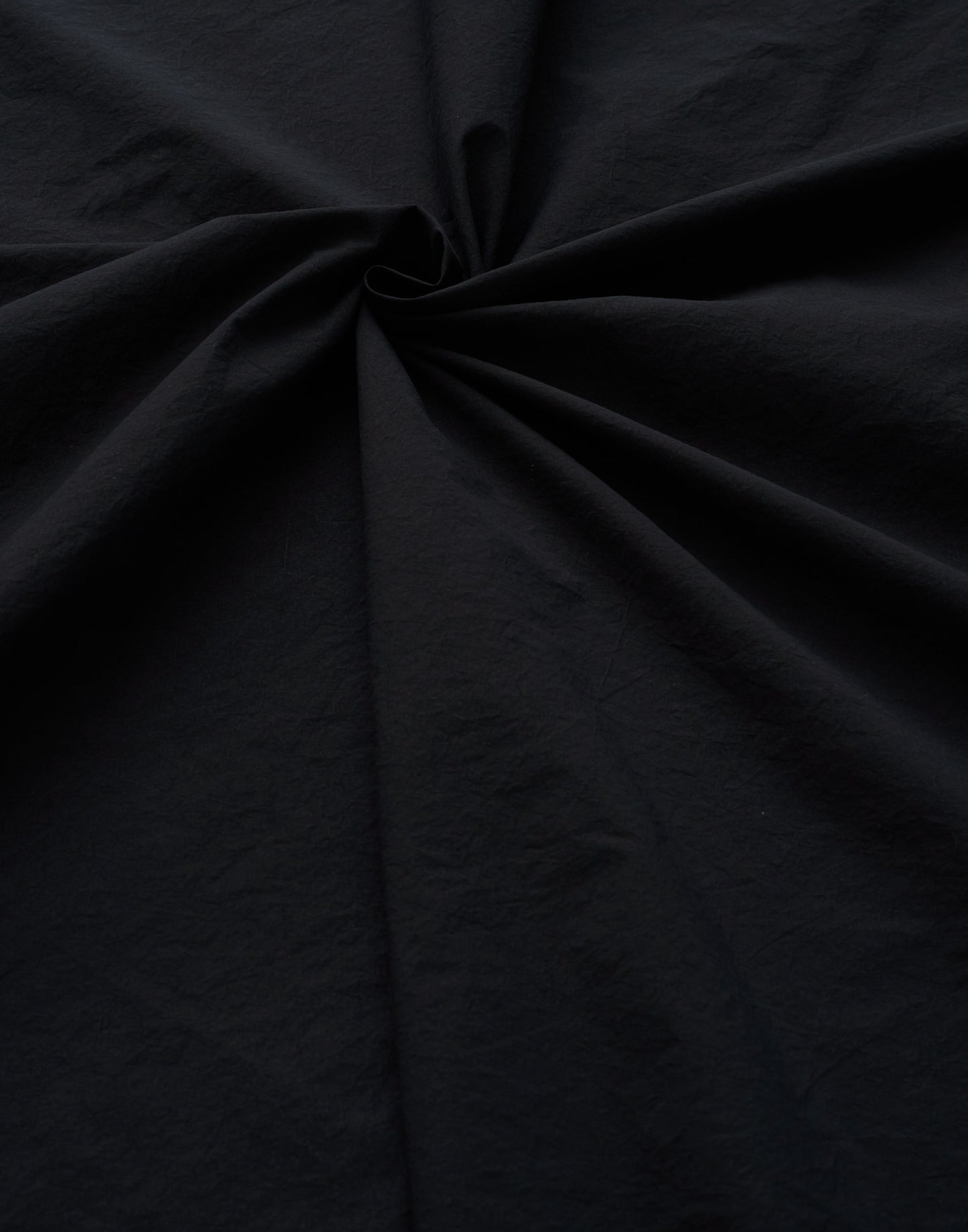Black Luxury Tumbled Poplin