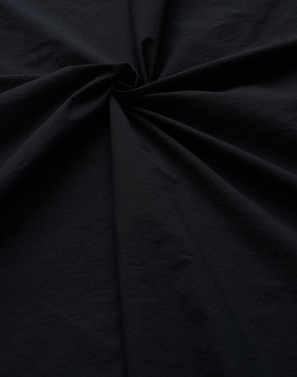 Black Luxury Tumbled Poplin