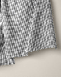 Black Mini Check Cotton Shirting