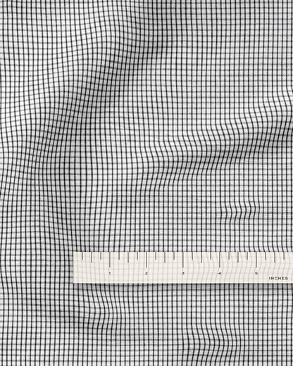 Black Mini Check Cotton Shirting