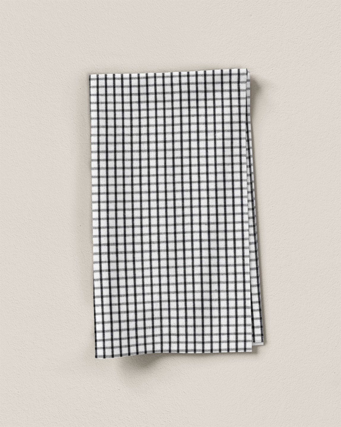 Black Small Check Cotton Shirting