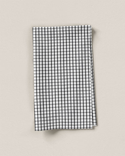 Black Small Check Cotton Shirting
