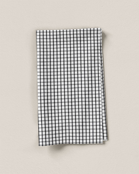 Black Small Check Cotton Shirting